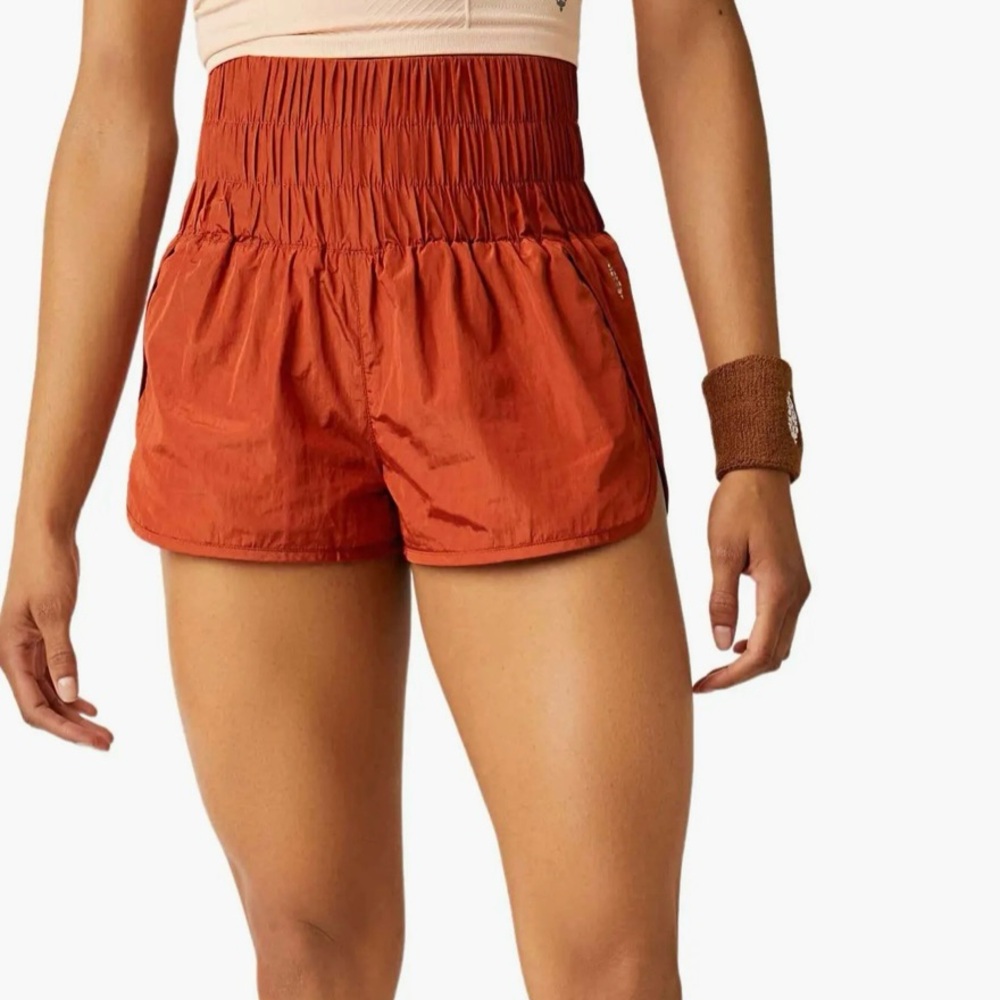FREE PEOPLE  Movement Way Home Shorts in Russet Orange Size Small
